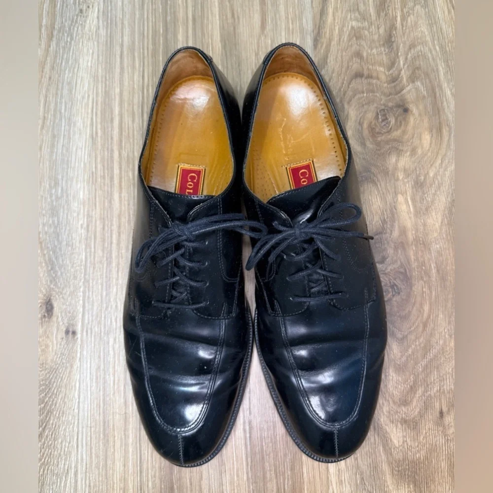 Cole Haan Dress Shoe, Men's 13 B, Black Leather, Lace Up, Split Toe EUC